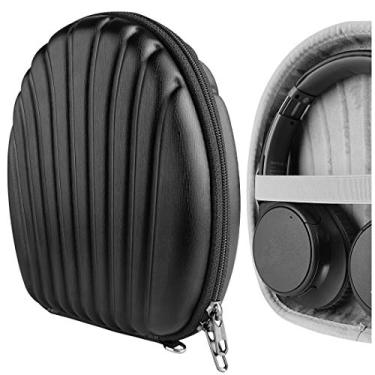 Imagem de Capa de fone de ouvido Geekria Seashell para Sony WH-CH710N, WH-CH700N, MDR-950N1, MDR-M1ST, MDR-10RNC, WHXB900N, MDR1AM2 fones de ouvido, capa rígida, bolsa de transporte para viagem com espaço para peças (preto PU)