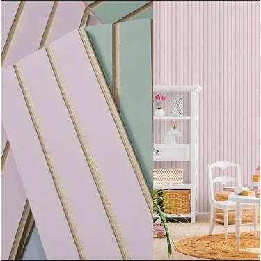 Imagem de Painéis Ripados Autocolantes 50cm/11cm! (40, Rosa)