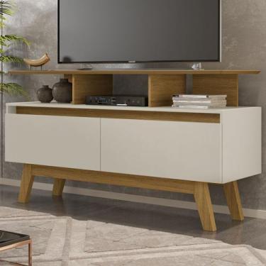 Imagem de Rack para TV Até 50 Polegadas Mansell 2 Portas Cinamomo/Off-White - Pn