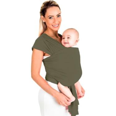 Imagem de Mamãe Canguru Baby Sling Confortável P/Seu Bebê (Chumbo)