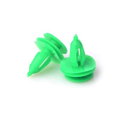 Imagem de Tbest Clipes do Carro Forte Durável Design Ergonômico Auto Body Push Clips para Porta Guarnição Bumper Mudguard Motor Cover Substituição 7.5mm Verde 100 Peças