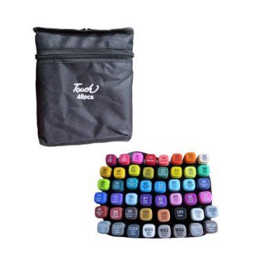 Imagem de Kit Marcadores Touch 48 Cores+ 2 Livros Escolha Variação, Unicórnio