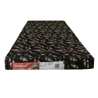 Imagem de Colchonete Acampamento Camping Colchão Retiro Portátil Solteiro Espuma D20 188cm