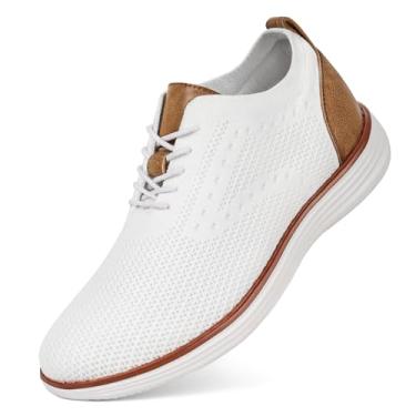 Imagem de Secuyner Breeze Sapatos masculinos casuais para homens confortáveis para negócios, tênis casuais, leves, respiráveis, oxfords de tênis de caminhada, Branco, 41