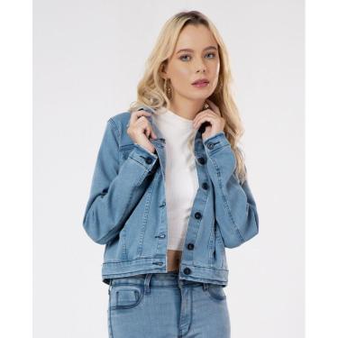 Imagem de JAQUETA JEANS MANGA LONGA COM ELASTANO-Feminino