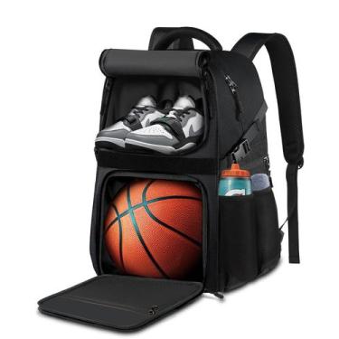 Imagem de Mochila de basquete LOINTET com suporte de bola preta