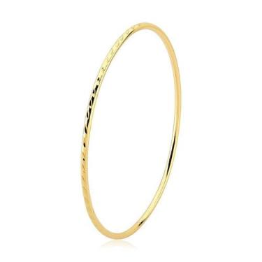 Imagem de Pulseira Bracelete Redondo Diamantado Folheado a Ouro 18k - Maise Joia