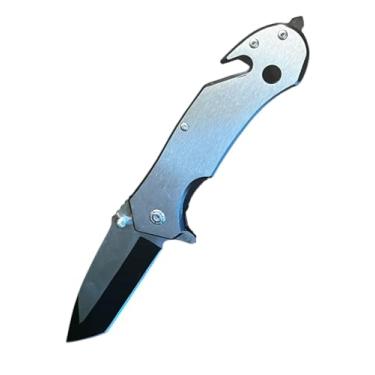 Imagem de Canivete Grey Titanium Multifuncional Semi Automatico Inox Pesca Camping