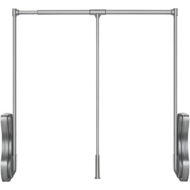 Imagem de Puxe Para Baixo A Haste Do Armário Ajustável Resistente 19-35.4in Guarda-roupa De Armário Lift Rails Cabide Para Pendurar Roupas Guarda-roupa Bar Organizador Siste, Coffee Color, 480-700mm