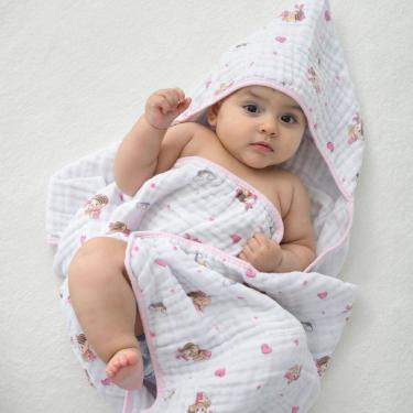 Imagem de Toalha de Banho Soft 2 Camadas Fralda Turma da Mônica Baby