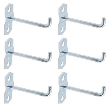Imagem de Rannb Ganchos de Pegboard Ganchos de metal resistente de aço de 9,5 cm para quadros espaçados de 2,8 cm, ganchos de parede de garagem para organizar ferramentas em casa ou garagem, 7,6 cm de