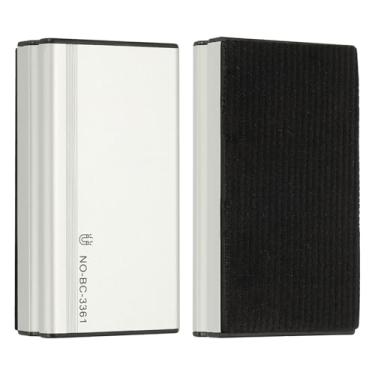 Imagem de PATIKIL Pacote com 2 borrachas magnéticas apagáveis a seco, apagador magnético de quadro branco de 5 x 9,4 cm, metal de alumínio para quadro branco, placa de calendário de vidro, geladeira, material