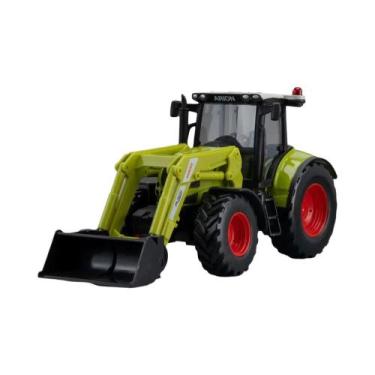 Imagem de Brinquedo De Trator Agrícola Em Escala 1:32 Com Giro De Roda Dianteira