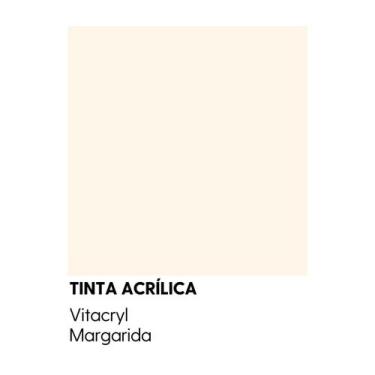 Imagem de Tinta Emborrachada Acetinada Brancos - Vitacryl, Margarida, 3,6 lts
