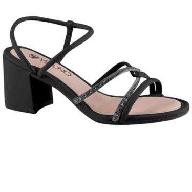 Imagem de Sandalia Via Uno Salto Bloco Medio Ref 858005suavv Preto/tira Onix/preto/silfa 039