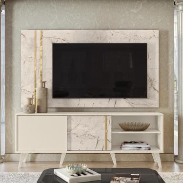 Imagem de Rack Bancada E Painel Para De 60 Polegadas Cronos - Calacata Off White