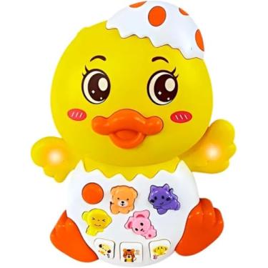 Imagem de Patinho Musical Interativo com Luzes e Sons, Brinquedo Educativo para Bebês, 15 x 12 cm, +18 Meses