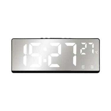 Imagem de Despertador Digital com Controle de Voz e Alarme Duplo - Display de Te