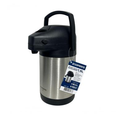 Imagem de Garrafa Termica Pressão Inox Soprano Excelence 1,9 Lt