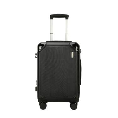 Imagem de Mala de Viagem de Bordo 10Kg Zíper EXPANSÍVEL Padrão ANAC Rígida Rodas duplas 360° Porta Copo Cadeado AntiFurto Resistente Espaçosa (Preto)