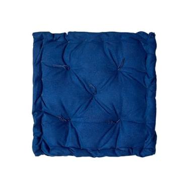 Imagem de Almofada Futon Turca para Banco e Palhetes de Madeira Tecido Sued 40X40x12 cm(Azul)