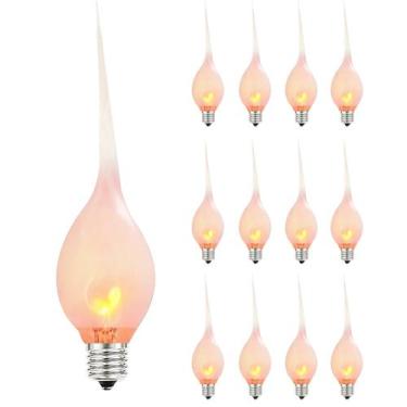 Imagem de Lâmpada Abeja Flicker Flame mergulhada em silicone 1W E12, pacote com 