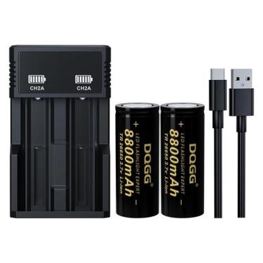 Imagem de Bateria recarregável PAOWANG 26650 3,7V 8800mAh (pacote com 2)