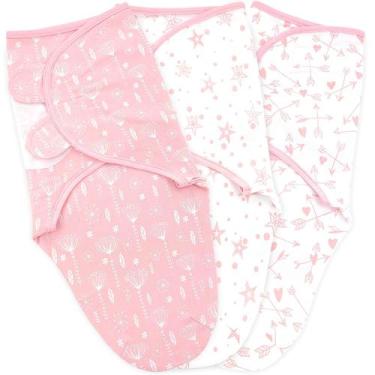 Imagem de Pacote de 3 Swaddle Wrap Bublo Baby para meninas recém-nascidas de 0 a