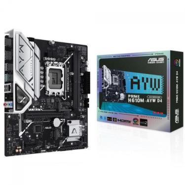Imagem de Placa Mãe Asus H610M-AYW D4, Chipset H610, Intel LGA 1700