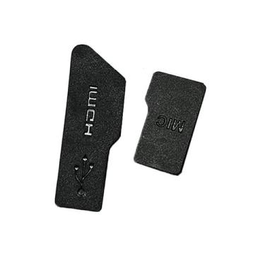 Imagem de 2 peças/conjunto para Canon EOS R50 USB Couro Preto USB Couro HDMI MIC Borracha