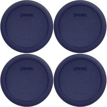Imagem de Tampas de armazenamento de alimentos Pyrex 7201-PC 4 xícaras azuis red