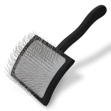 Imagem de Rasqueadeira Para Cachorro da Chris Christensen Big K Slicker, Grande, Preta - , Penetra Muito Bem em Pelos Grossos e Longos