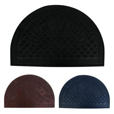 Imagem de Tapete Meia Lua Capacho Para Porta 37Cm X 58Cm Casa E Lojas