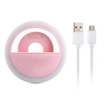 Imagem de Luz Self Ring Light Led Celular Universal ROSA - MKB