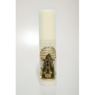 Imagem de Vela Religiosa de Altar Gruta  com Imagem de N. Sra. Aparecida em resi