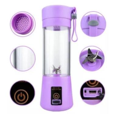 Imagem de Mini Liquidificador Portátil Recarregável Mixer Usb Academia - No HM 0