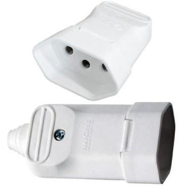 Imagem de 20 Tomada Femea 3 Pinos 20a Prensa Cabos Branca Margirius