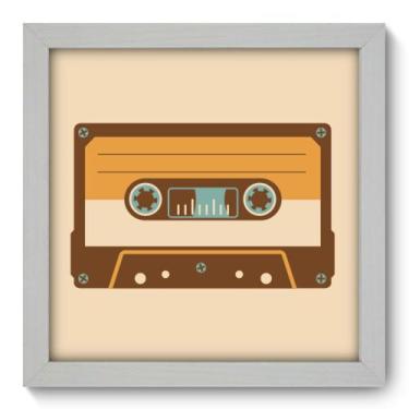 Imagem de Quadro Decorativo - Fita Cassete - 22cm x 22cm - 039qdvb - Allodi
