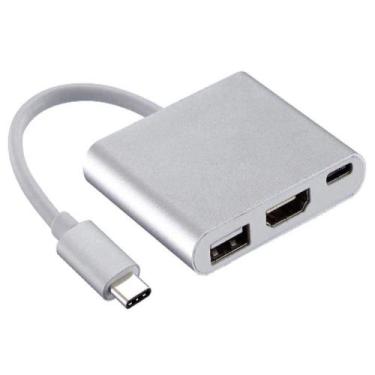 Imagem de Adaptador Conversor Type-c Para Usb 3.1 Usb 3.0 E Hdmi 4k - FY
