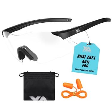Imagem de xaegistac Óculos de segurança - Óculos de tiro anti-neblina, amplo campo de visão, almofada de nariz macia para tiro, caça, airsoft ao ar livre