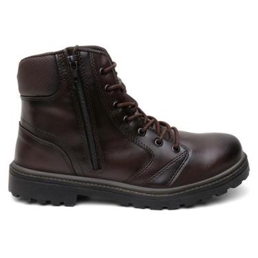 Imagem de Bota Coturno Masculino Casual confort Cano Médio - Giolo, Marrom, 40