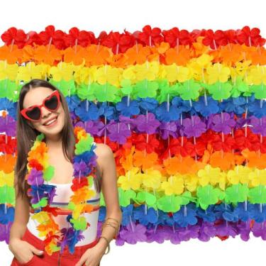 Imagem de Decorações de mentiras havaianas Arrowom Pride Month 36 peças de arco-