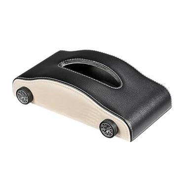 Imagem de QccHieUs Caixa de armazenamento para apoio de braço de carro, capa para guardanapo, console central universal, porta-lenços prático para carro, capa para