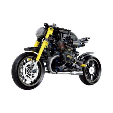 Imagem de Blocos De Montagem De Motocicleta Clássica, Brinquedo De Blocos De Cor