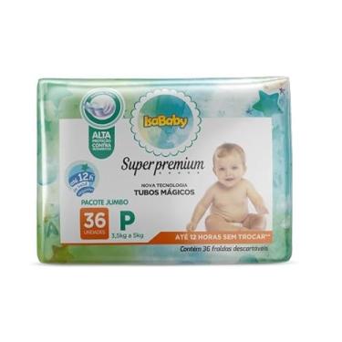 Imagem de Fralda Super Premium Jumbo, Branco, P, IsaBaby, 36 unidades