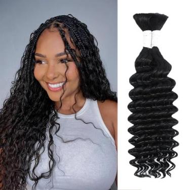 Imagem de Extensões de cabelo Coolbeeza Human Braiding 40cm Deep Water Wave