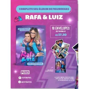 Imagem de Kit De 10 Envelopes Com 50 Cromos Do Livro Ilustrado Oficial Rafa & Luiz
