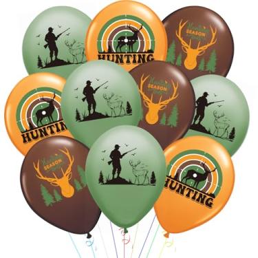 Imagem de 30 Pcs Deer Hunting Balloons Set - Hunter Forest Deer Duck Themed Gone Hunting Balloons for Deer Hunting Birthday Baby Shower Father’s Day Party Decorations