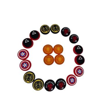 Imagem de Par (2 Unidades) Grip Heróis Protetor Analógico Silicone Controle Joystick Polegar Compatível Com PS4 PS5 Xbox Nintedo Switch Desempenho (Player)