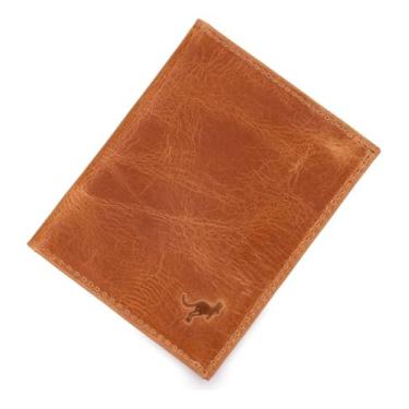 Imagem de Carteira Couro Legítimo Masculina 3Tripla com Porta CNH(Marrom-claro)